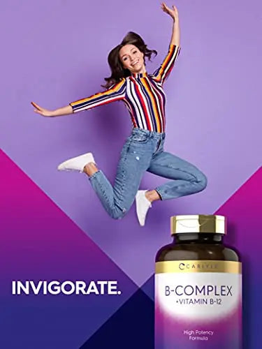Carlyle B Complex Vitamin with B12 | 300 Tablets | High Potency Formula | Vegetarian Carlyle Au supplements