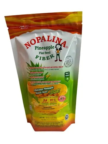 NOPALINA Flax Seed Plus Fiber Colon Detox 1lb - Pineapple Flavor (1LB) Nopalina Au supplements