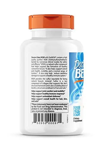 Doctor's Best MSM with OptiMSM, Non-GMO, Gluten Free, Joint Support, 1500 mg Doctor's BEST Au supplements