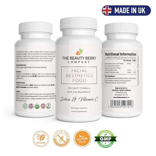 Vegan Collagen Skin Health Supplement for Women & Men, with Sea Buckthorn Berry, Bamboo Silica The Beauty Berry Company Au supplements