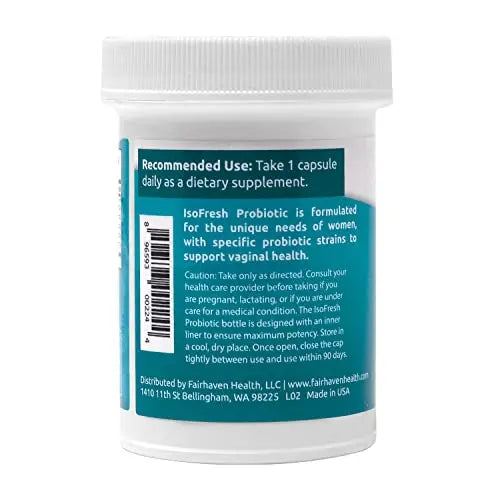 IsoFresh Probiotic: for Vaginal Balance of Yeast and Bacteria in Women Fairhaven Health Au supplements