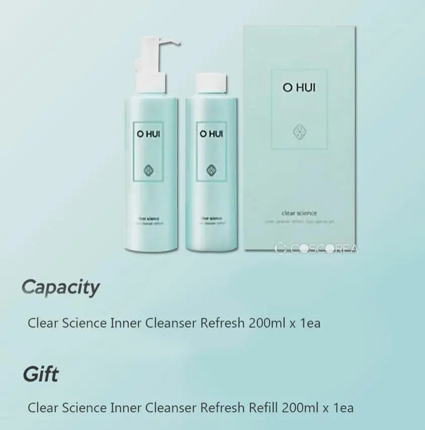 OHui Korea Personal Care Clear Science Inner Cleanser Refresh 200ml 2 Pcs Set Generic Au supplements