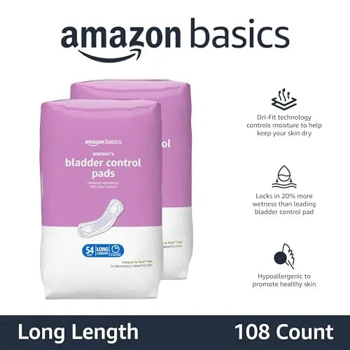 Amazon Basics Incontinence, Bladder Control Pads for Women, Moderate Amazon Basics Au supplements
