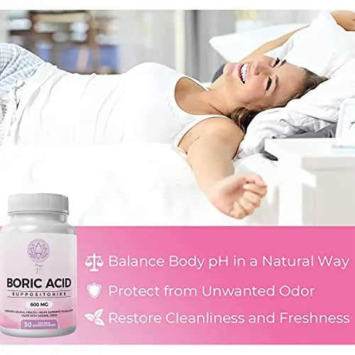 Magic V Steam Boric Acid Suppositories 600 MG 30 Count Optimal PH Support Made in The USA Magic V Steam Au supplements