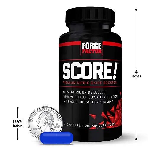 FORCE FACTOR Score!, 2-Pack, Nitric Oxide Supplement for Men, Nitric Oxide Booster Force Factor Au supplements