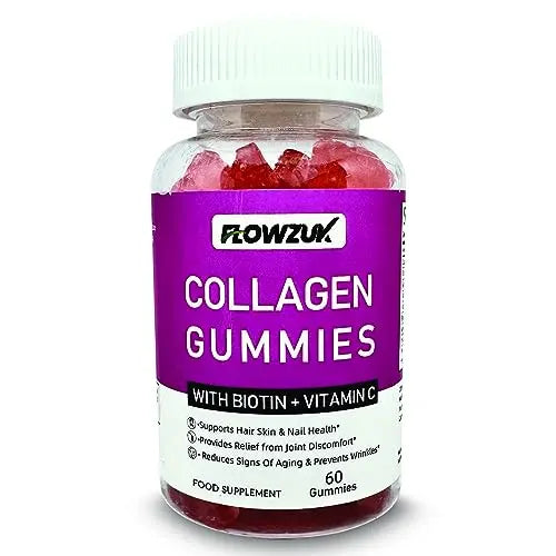 Collagen Gummies High Strength with Biotin Vitamin C & E | Flowzuk | Anti Aging, Hair Growth FLOWZUK Au supplements