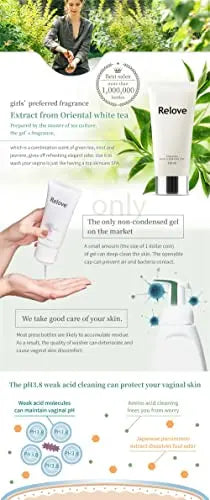 Relove Amino acid feminine Hygiene wash | Gynecologist | Green tea Fragrance Relove Au supplements