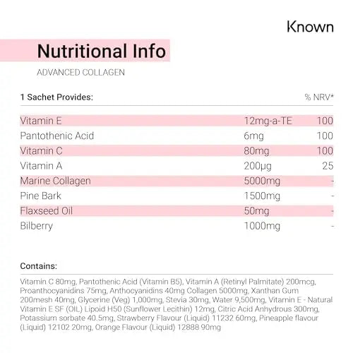 Advanced Collagen Supplement by Known Nutrition with Vitamin C | Liposomal Technology Known Au supplements