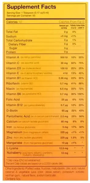 Vivioptal Kids, Liquid Multivitamin & Multiminerals Supplement, Berries, 8.45 Fl Oz Aus Healthcare Au supplements