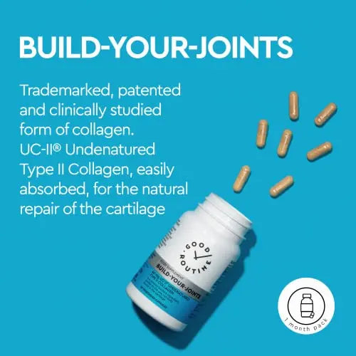 Build-Your-Joints (30 Vegetarian Capsules) - Knee Pain, Joint Pain, Pills, Treatment for Joints, Collagen GOOD ROUTINE Au supplements