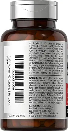 AMPK Metabolic Activator 450 mg | 60 Capsules | Non-GMO, Gluten Free | Jiaogulan Gynostemma Horbäach Au supplements