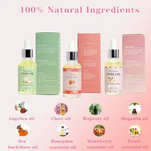 Yoni Oil for Women Set Of 3, 100% Natural Feminine Oil Intimate Deodorant for Women, Eliminates Odor Wovarkie Au supplements