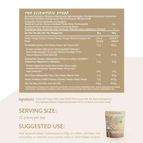High Protein Bovine Collagen Creamer, Great With Coffee, Hot Chocolate, Smoothies & Porridge Edible Health Au supplements