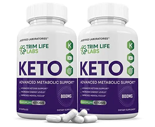 (2 Pack) Trim Life Labs Keto Pills Includes Apple Cider Vinegar Patented goBHB Justified Laboratories Au supplements