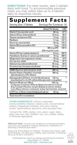 Relaxium Calm, Non-Habit Forming, Stress and Mood Support Supplement Relaxium Au supplements
