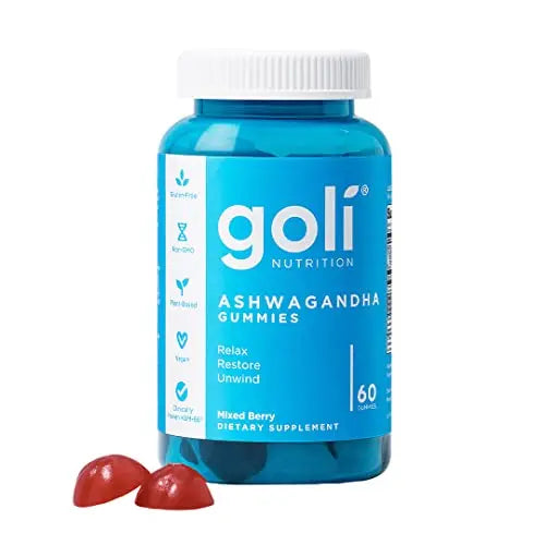 Goli Ashwagandha & Vitamin D Gummy - 60 Count - Mixed Berry, KSM-66, Vegan Goli Au supplements