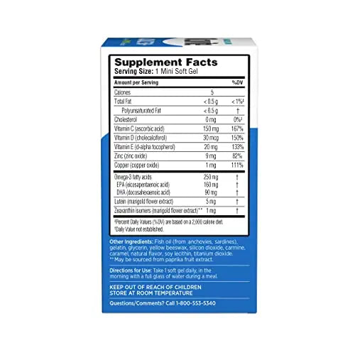 Ocuvite Eye Vitamin & Mineral Supplement, Contains Zinc, Vitamins C, E Ocuvite Au supplements