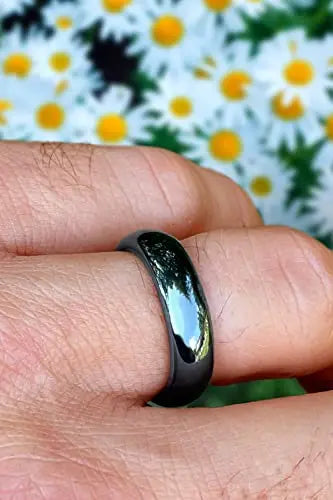 Genuine Magnetic Hematite Rings, 3 Rings in Each Order, Black Hematite Ring LUXSTRA Au supplements