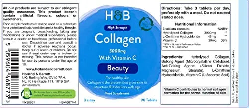 Holland & Barrett Bovine Collagen Tablet 3000mg 90 Tablets Holland & Barrett Au supplements