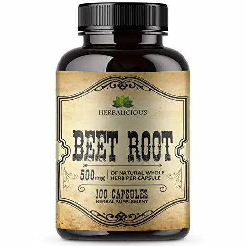 HERBALICIOUS Beet Root Capsules - Herbal Supplement for Athletic Performance HERBALICIOUS Au supplements