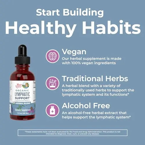 Lymphatic Support Drops | USDA Organic Lymphatic Cleanse Immune Support Supplement MaryRuth Organics Au supplements