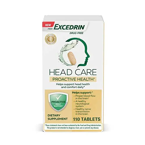 Excedrin Head Care Proactive Health with Magnesium, Riboflavin, Vitamin B6, Folic Acid Excedrin Au supplements