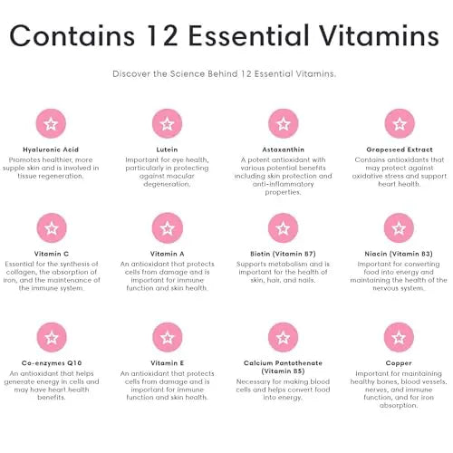 Re-Coll 1200mg Collagen Capsules - High Strength Supplement with Hyaluronic Acid - for Hair Skin Re-Coll Au supplements