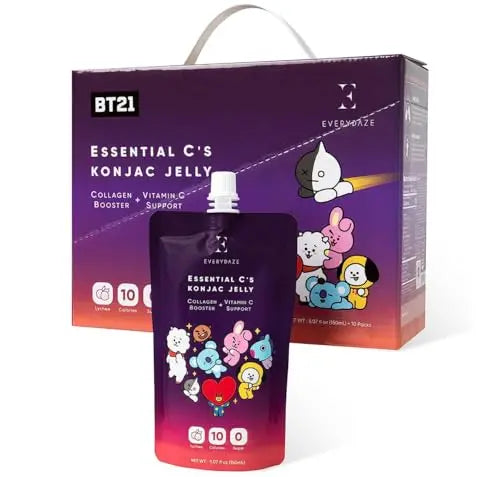 EVERYDAZE BT21 Essential C’s Collagen + Vitamin C Konjac Jelly | Vegan, 10 Calories E EVERYDAZE Au supplements