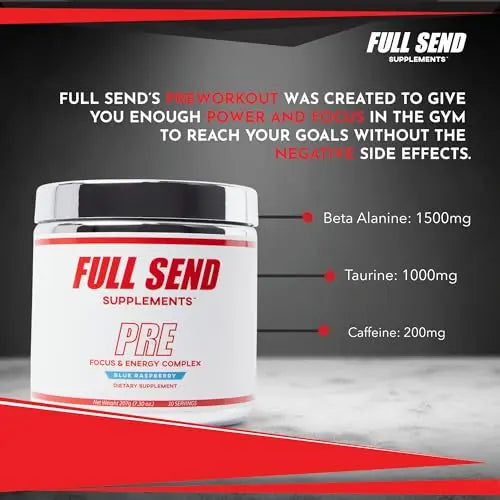FULL SEND Pre Workout Powder with Beta Alanine, Preworkout Energy Supplement FULL SEND Au supplements