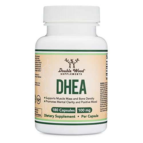 DHEA 100mg | 180 Capsules | Max Strength 6 Month Supply | Third Party Tested | Hormone Double Wood Supplements Au supplements