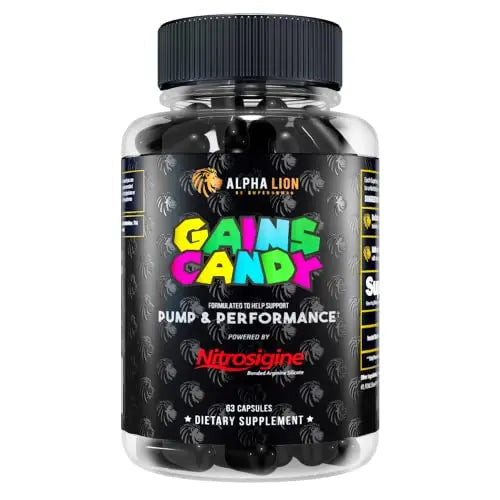 ALPHA LION Gains Candy, Supplement Pills for Muscle Pump & Blood Flow, Nitric Oxide ALPHA LION Au supplements