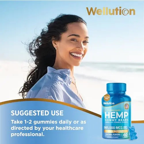 Wellution Hemp Gummies 985,000 High Potency - Fruity Gummy Bear with Hemp Oil Wellution Au supplements