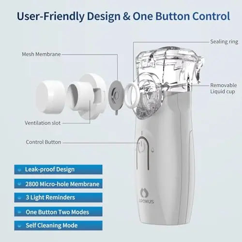 APOWUS Ultrasonic Mesh Nebulizer - Handheld Nebulizer for Adults APOWUS Au supplements