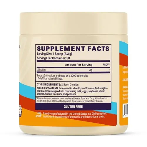 Podium Nutrition, Solos | L-Citrulline, 30 Servings, Unflavored, Boost Athletic Performance Podium Nutrition Au supplements