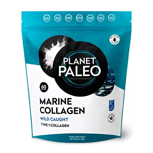 Pure Marine Collagen Powder (60 Servings, 450g) | for Healthy Skin, Hair and Nails, and Gut Health Planet Paleo Au supplements