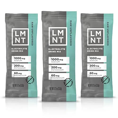 LMNT Zero-Sugar Electrolytes - Raw Unflavored Salt - Hydration Powder Packets Drink LMNT Au supplements