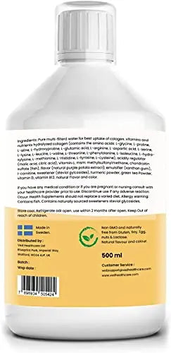 Hydrolyzed Liquid Collagen Food Supplement | Support for Joints, Skin, Muscles, Hair, &Nail Growth Ved Au supplements