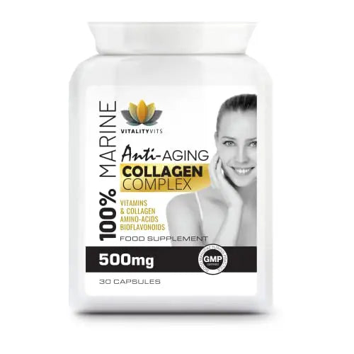 Marine Collagen Complex - High Strength 30 Capsules for Joint Support Hair VITALITYVITS Au supplements