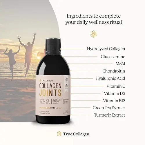True Collagen Joint Peptides - Pack of 500ml, Berry Flavour | Dietary Supplements with Turmeric & Green Tea Extract True Collagen Au supplements