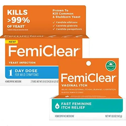 FemiClear 1-Day Yeast Infection Treatment & Vaginal Itch Relief Ointment - Fast Relief Bundle (Pack of 2) FemiClear Au supplements
