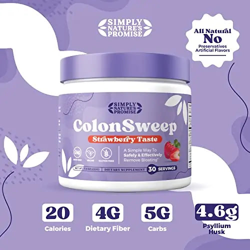 Simply Nature's Promise - ColonSweep Psyllium Husk Powder Colon Cleanser, 8 oz. COLON SWEEP Au supplements