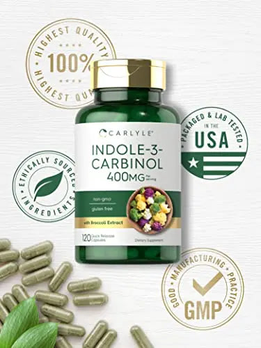 Carlyle Indole-3-Carbinol (I3C) 400mg | 120 Capsules | Advanced Formula Carlyle Au supplements