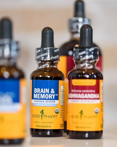 Herb Pharm Organic Nootropic Brain & Memory Supplement with Ginkgo Biloba Liquid Extract: Fast Absorption for Mental Focus Support, Ginkgo Supplement, Vegan, Gluten-Free, Non-GMO, 1 Oz Herb Pharm Au supplements