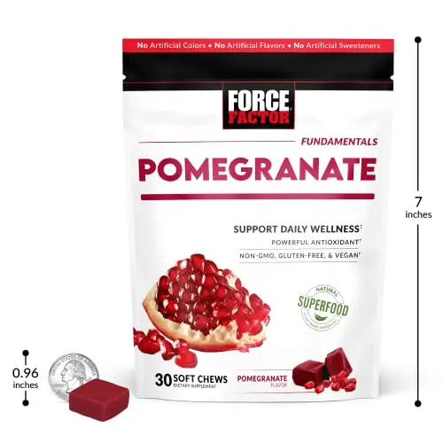 Force Factor Pomegranate Soft Chews for Healthy Aging, Heart Health, Bone Health Force Factor Au supplements