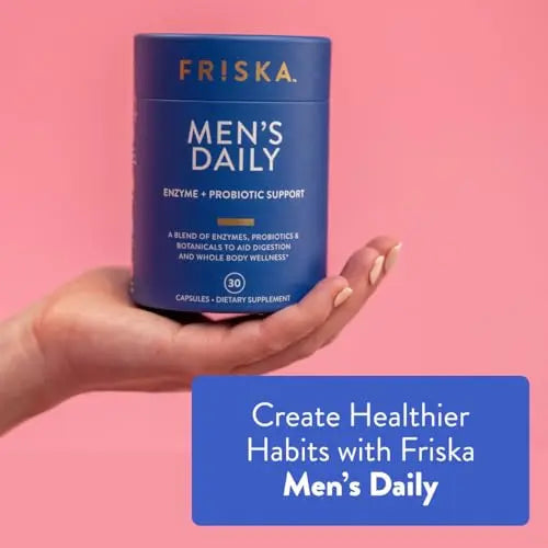 FRISKA Men’s Daily Digestive Enzyme and Probiotics Supplement, Natural Support FR!SKA Au supplements