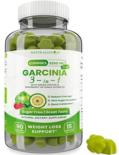 Fat Burning Gummies Pure Extract Garcinia Cambogia, Green Coffee, Raspberry Ketones NATURALGENIUS Au supplements