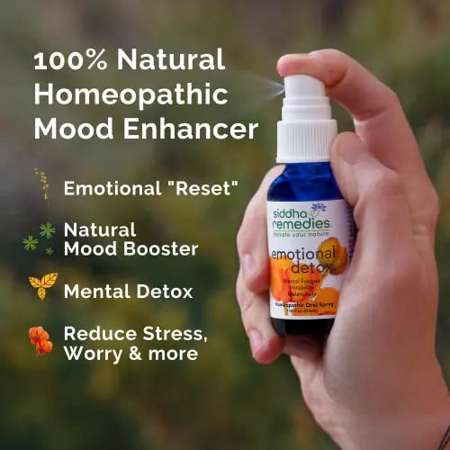Siddha Remedies Emotional Detox Homeopathic Oral Spray for Melancholy, Irritability Siddha Au supplements