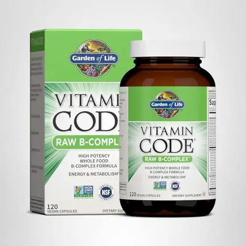 Garden of Life Vitamin B Complex, 120 Vegan Capsules, High Potency Vitamins for Energy & Metabolism with B6, Folate & B12 Garden of Life Au supplements