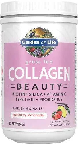 Garden of Life Grass Fed Collagen Beauty - Strawberry Lemonade, 20 Servings - Collagen Garden of Life Au supplements