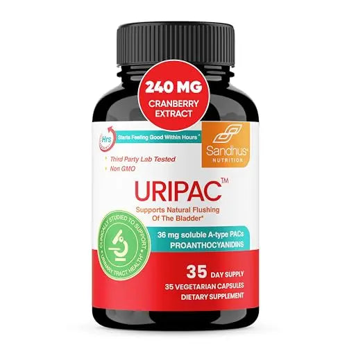Sandhu's Uripac 35 Vegetarian Capsules with 9X High Strength 240mg Cranberry Sandhu's Au supplements